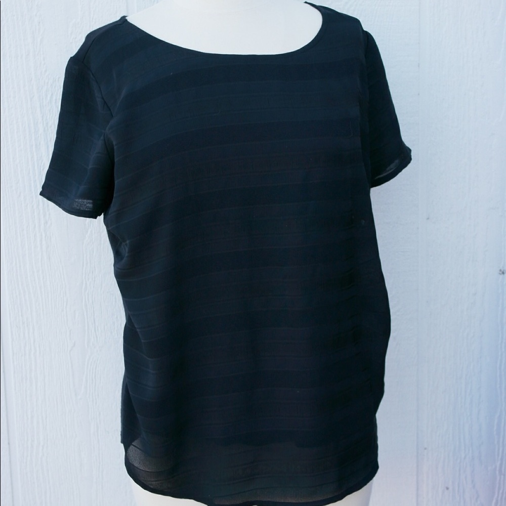 Woman’s Medium Black “Ann Taylor” dressed shirt